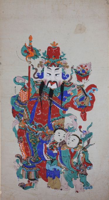 刻画新年,新年画绘画_大山谷图库